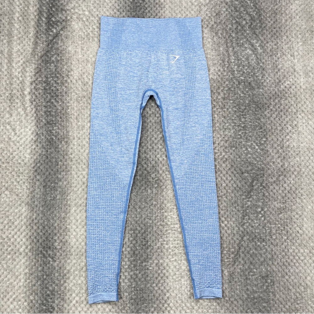 Gymshark Vital Seamless Cropped Blue Leggings